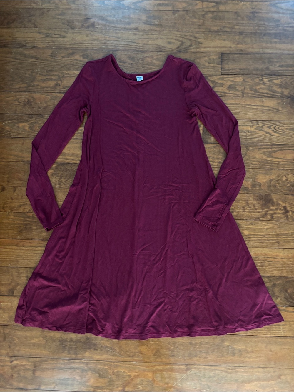 Old Navy Long Sleeve Swing Dress - Wine